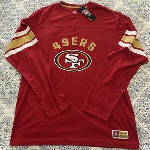 San Francisco 49ers Majestic NFL "Powerful Hit" Men's Long Sleeve Crew Shirt
